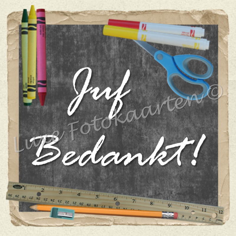 Bedankt Juf - schaar